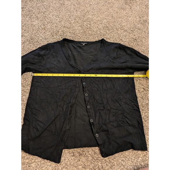 Vila Milano Women's Cardigan Sweater Black Size L Button Up Long Sleeve - Picture 5 of 6